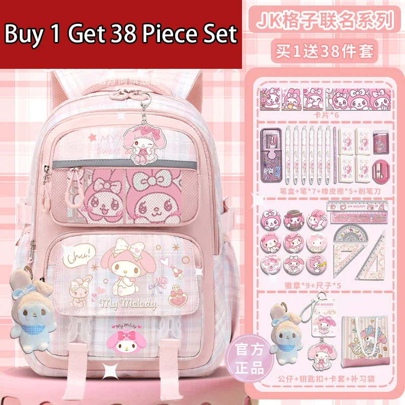 Sanrio Backpack 2025 New Model High Aesthetics Fashion Print Melody School Bag for Girls with Spinal Protection