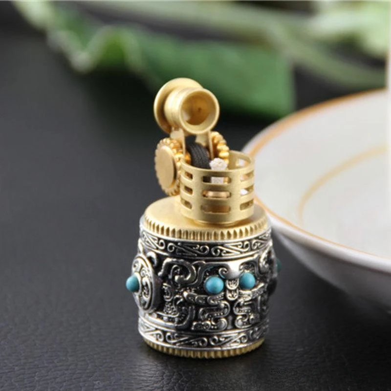 Kerosene Lighter Armor Small Chubby Dun Small Portable Retro Men's Gifts Kerosene Machine