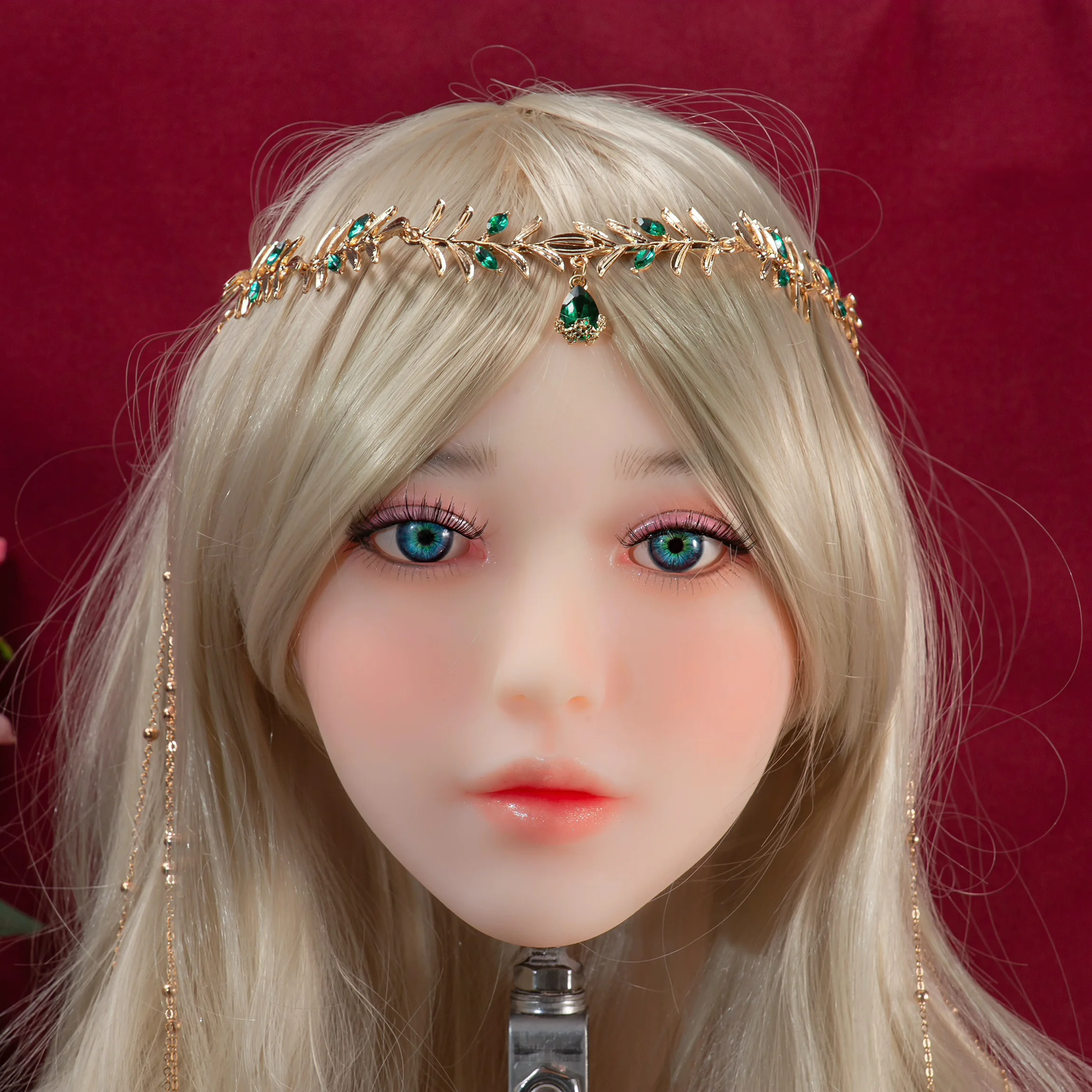 Silikon-Display-Modellkopf, männliches Spielzeug für Erwachsene, Echthaar- und Augenbrauen-Transfertechniken, passend zu verschiedenen Körpers