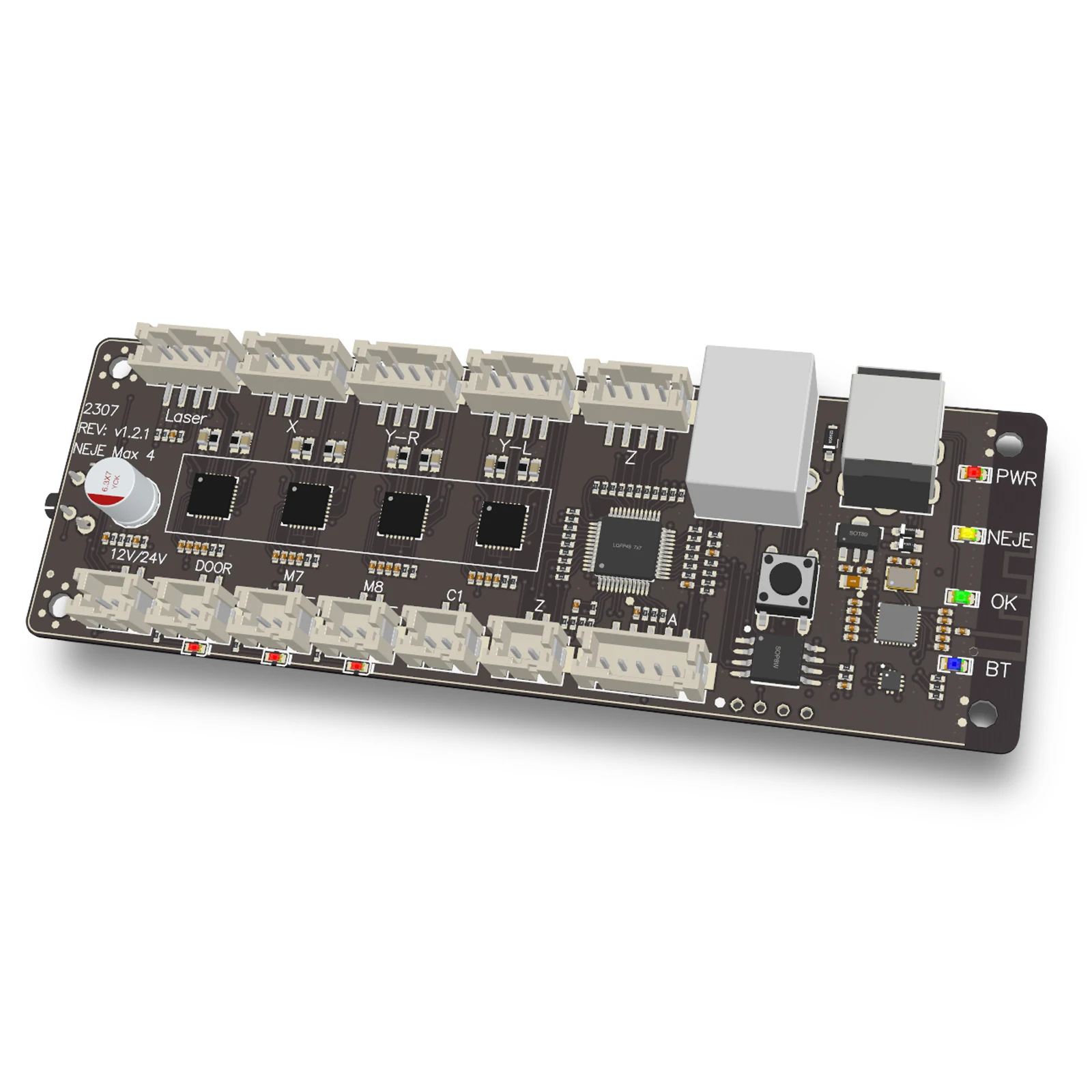 Imagem -02 - Neje Max Mainboard Substituição 2s Max N40630 A40640 Máquina de Gravação a Laser de Corte a Laser Software Neje Lasergrbl Lightburn