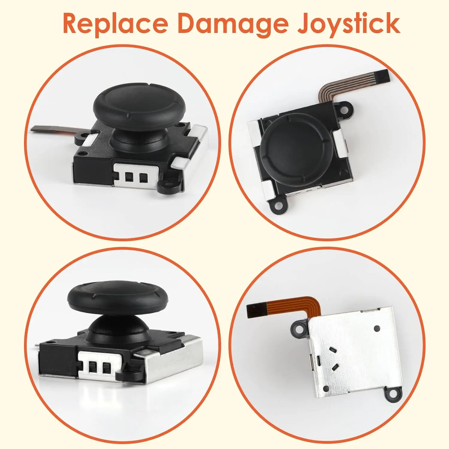 لنينتندو سويتش استبدال عصا التحكم الأصلية ثلاثية الأبعاد التناظرية متحكم الإبهام عصا ل سويتش لايت Joycon تحكم أداة إصلاح #2