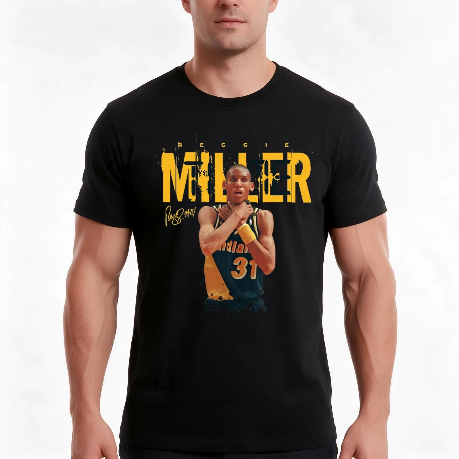 Réggíé Míllér Tímé T-Shirt, Summer Casual Cotton Tee, Oversized Streetwear Tops, Vintage Graphic Print, Loose Fit Short Sleeve