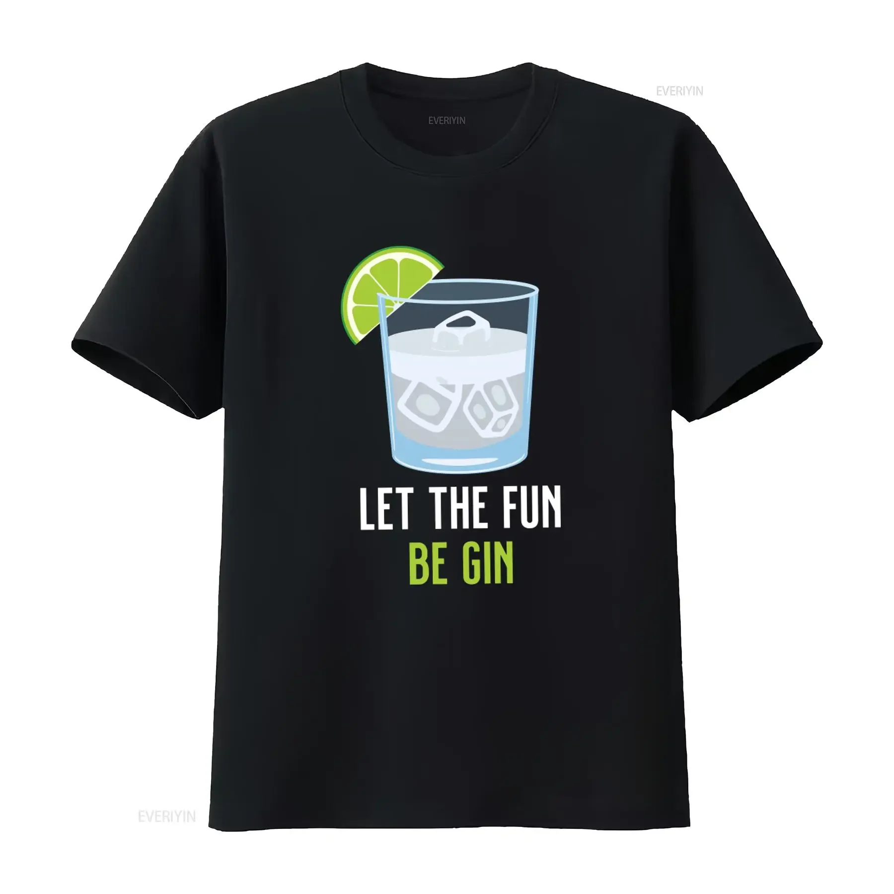 Funny Gin T Shirt Let The Fun Be Cocktail Design Perfect for Lovers Short Long Sleeve Options vintage Washed Casual streetwear