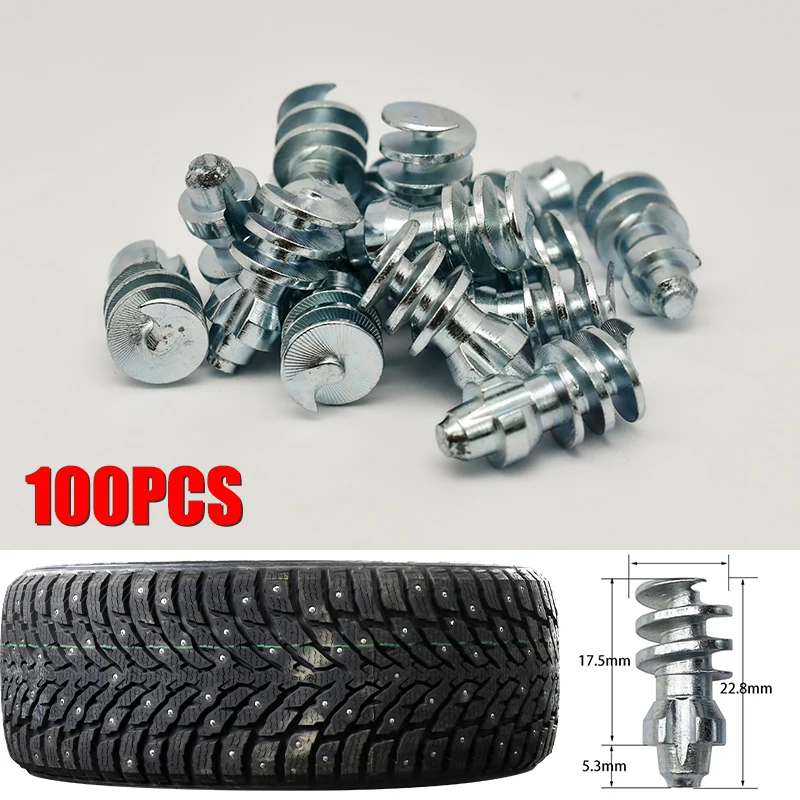 JX1911/100 pcs Carbide Heavy Duty Wheel Ice Grip Screw Studs  winter