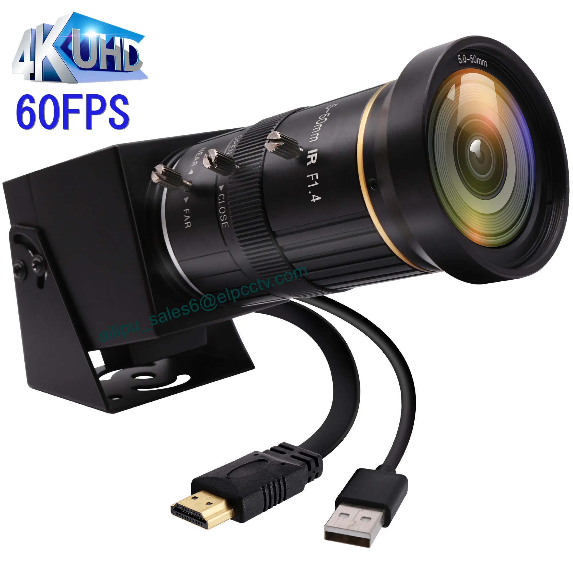 GOOD High Speed H.264 4K 60FPS USB 3.0 Camera with HD MI 4K 60FPS Simultaneously Output Webcam for Live Streaming Online Teachin