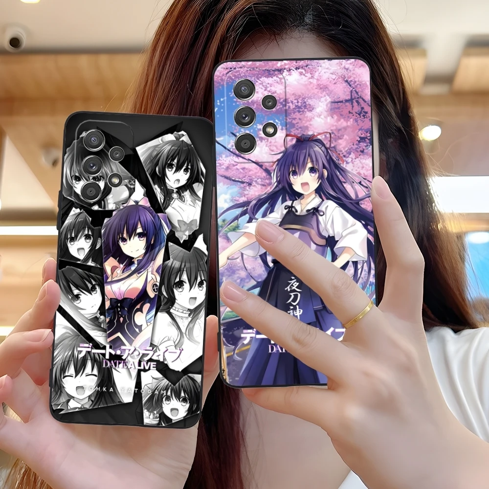 DAL Tohka Yatogami Mobile Cell Phone Case for Samsung Galaxy A91 73 71 70 54 53 52 34 24 23 21 S 5G Black Soft Phone Cover Shell