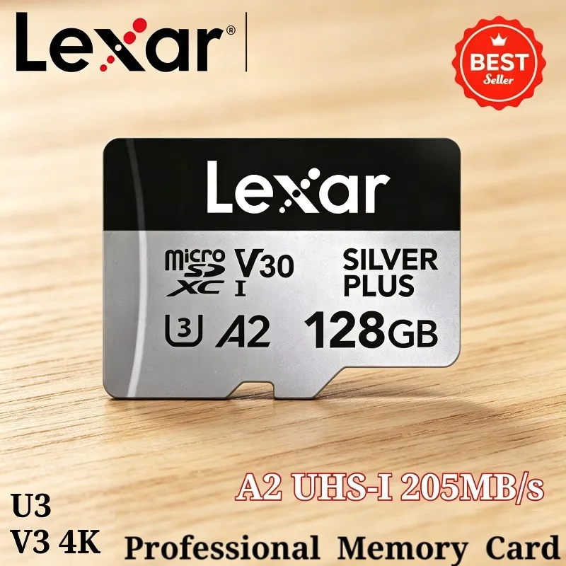 carte-memoire-microsdxc-uhs-i-lexar-professional-silver-plus-64-go-128-go-256-go-u3-a2-v3-4k-carte-tf-pour-tablette-et-drone