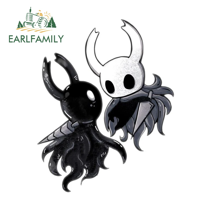 

EARLFAMILY 13cm x 10.3cm for Hollow Knight Car Stickers Vinyl Creative ATV Decal Scratch-Proof Refrigerator Decoration Car Lable