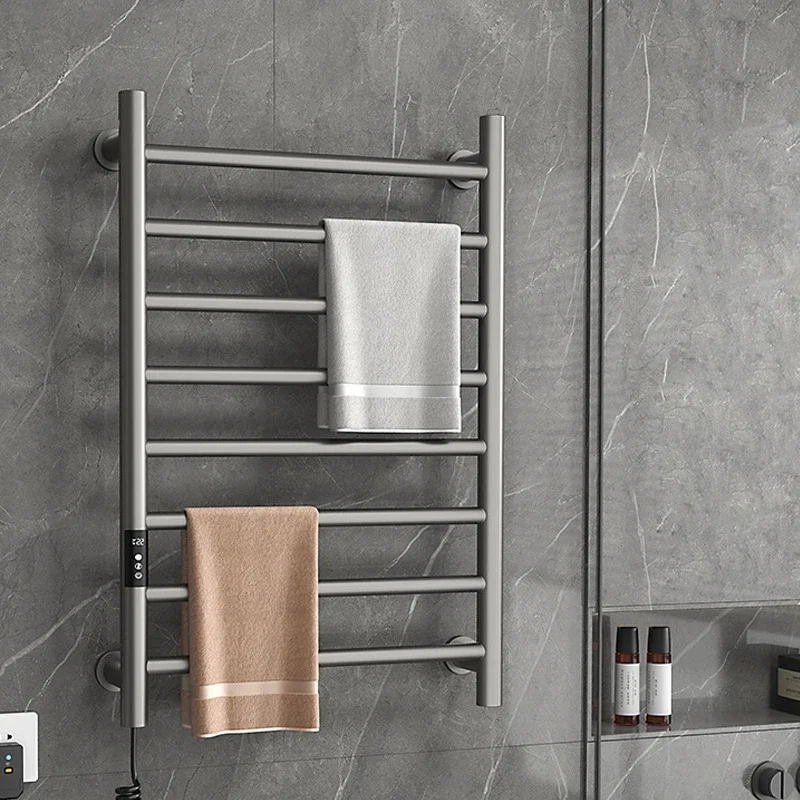 Towel Warmer 304 Stainless Steel 30-70°C adjustment 1-9H timing Smart Heated Electric Towel Rack 50*80*10cm 110V/220V