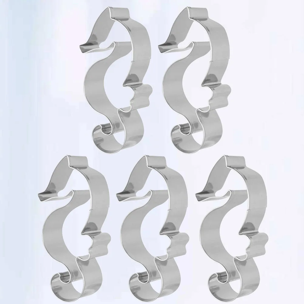 

5PCS Seahorse Mold Stainless Steel Cookie Molds Cake Baking Fruit Seahorse Shape Molds Cutters Craft Chocolate Candy molds