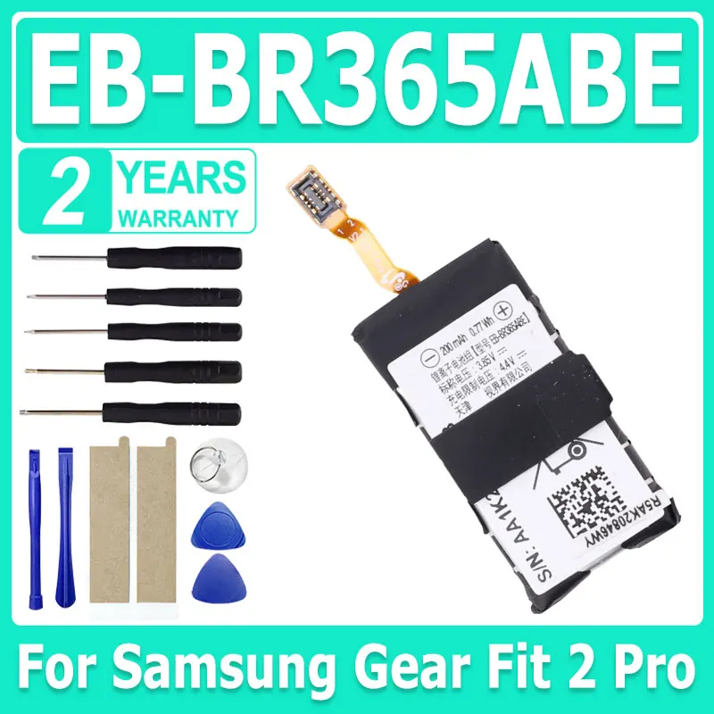 

200mAh EB-BR365ABE Replace Battery For Samsung Gear Fit 2 Pro SM-R365 R365 Bateria + with Tools