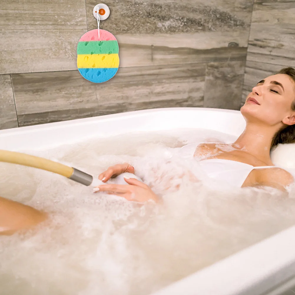 

5pcs Bath Sponge Exfoliating Body Scrubber Gentle Skin Cleaning Shower Puff Bathing Accessories Body Wash Tool