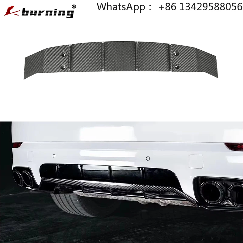New SD TKT Rear Diffuser for  Cayenne 9Y0 2018-2024 Dry Carbon Fiber Material