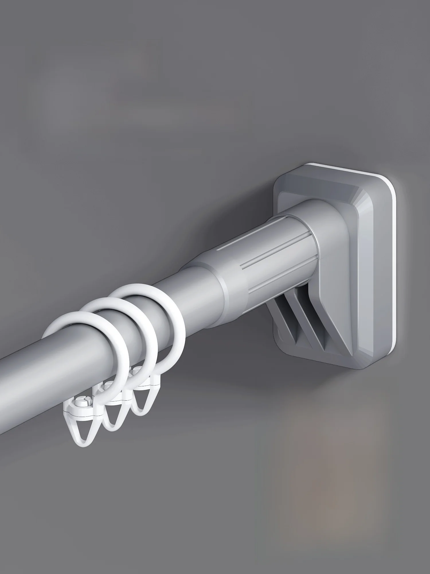 

Раздвижной карниз для штор, римский карниз, вешалка для одежды, опорная штанга, без сверления, белый, Ocean Brand, прямая штанга