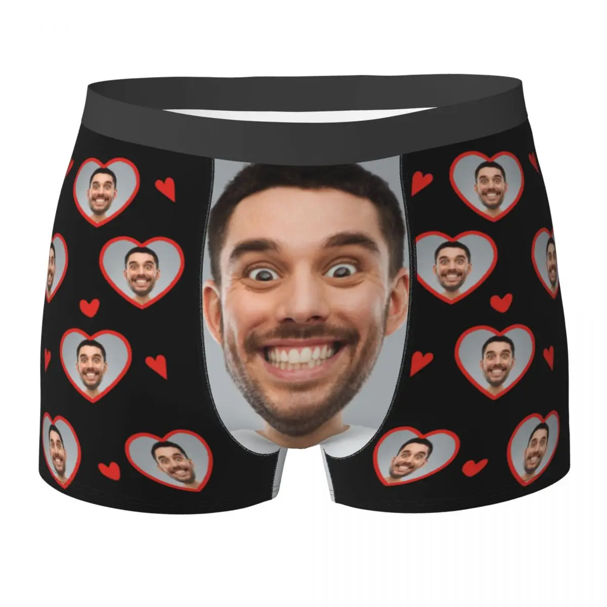 

Sexy Boxer Personalize Boxer Face Custom Photo Shorts Panties Briefs Man Long Underwear Breathable Underpants for Male