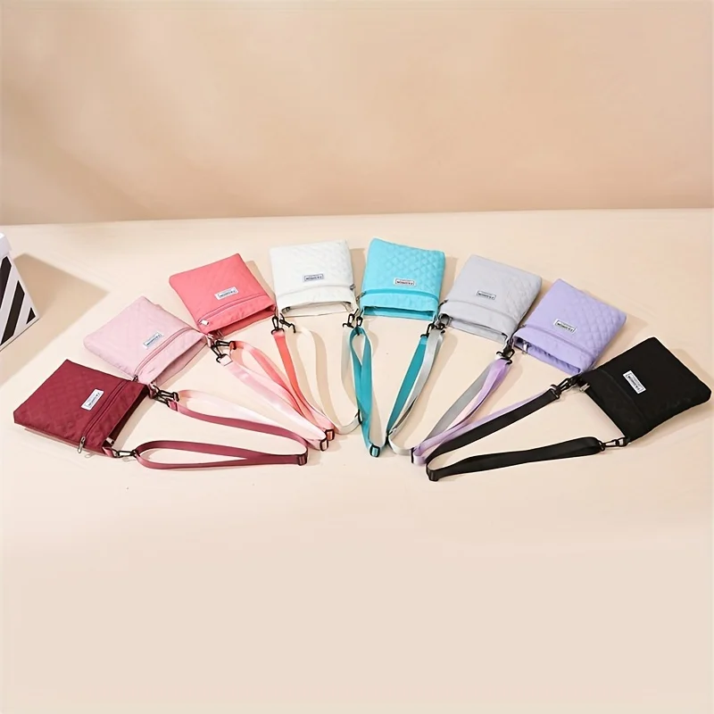 Ladies' Elegant Shoulder Bag Detachable Phone Bag - Lightweight Handbag with Adjustable Shoulder Strap and Zipper Closure/Suitable for Korean Daily Use, Travel and Wedding - Suitable for Various Devices