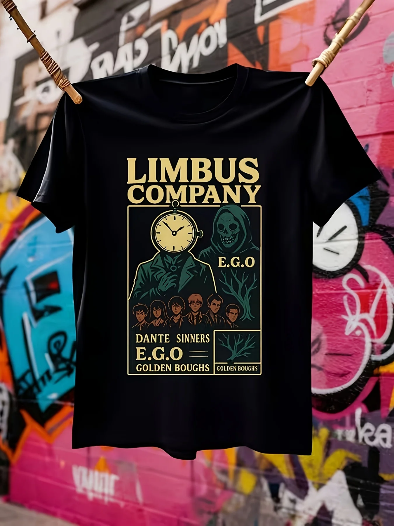 Men'S And Women'S Limbus Company Dante Sinners E.G.O Golden Boughs Unisex  T-Shirt, Soft, This Everyday Essential Is Perfect for Comfortable Wear During Summer Outdoor Activities, Beach Outings, Workouts, And Leisure -