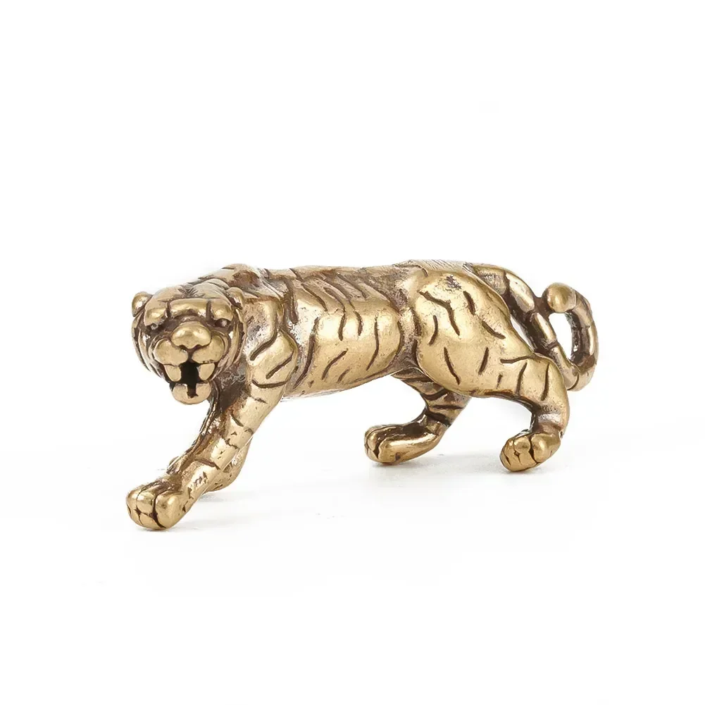 Accessories Ornaments Miniature Vintage Decorations Figurines King Of Beasts Old Pure Brass Solid Hot Practical