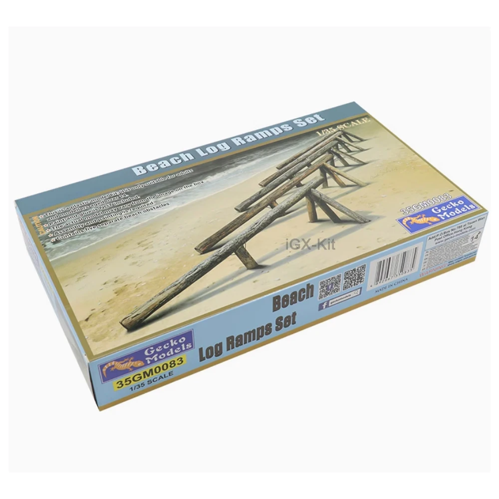 Gecko 35GM0083 1/35 Normandy Wooden Beach Log Ramps Set  Scenery Miniatures Plastic Building Hobby Craft Assembly Model Kit
