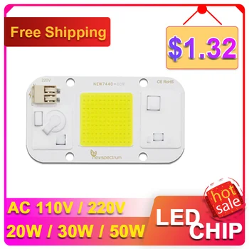 LED COB رقاقة التيار المتناوب 110 فولت 220 فولت لحام 20 واط 30 واط 50 واط DOB الخرز مع حامل 1400 كيلو 3000 كيلو 6000 كيلو مصفوفة ل الكاشف COB LED رقاقة