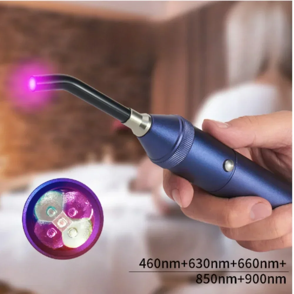 Profession Red Blue Light LED Physiotherapy Flashlight Canker Sore Treat Devices Light Therapy Devices Lip Nose Ears Body Muscle