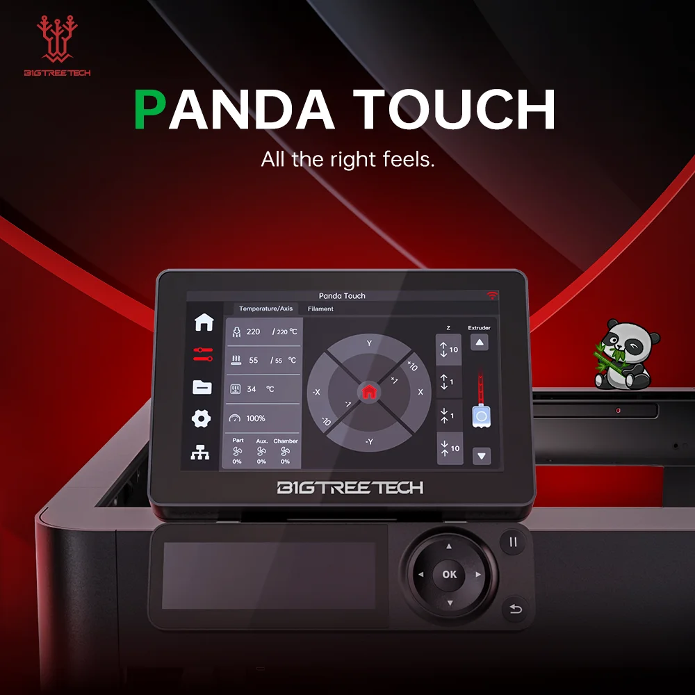 Bigtreetech panda tela de toque 5 ''display para bambu lab x1 p1