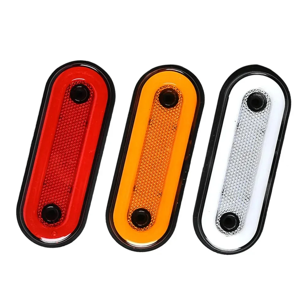 1 قطعة مصباح LED جانبي عالي الوضوح، مصباح تصفية كهرماني 12 فولت/24 فولت مع عاكس لسلامة جميع الأحوال الجوية على الشاحنات والمقطورة #1