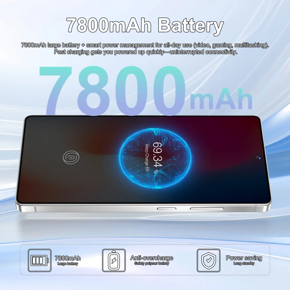 CHOTOG New Cell Phone C26 Ultra Smartphone Android 15 5G 7.3 HD Mobile Phones 22GB 2TB 7800mAh Octa Core Unlock Dual SIM 16+48MP Camera