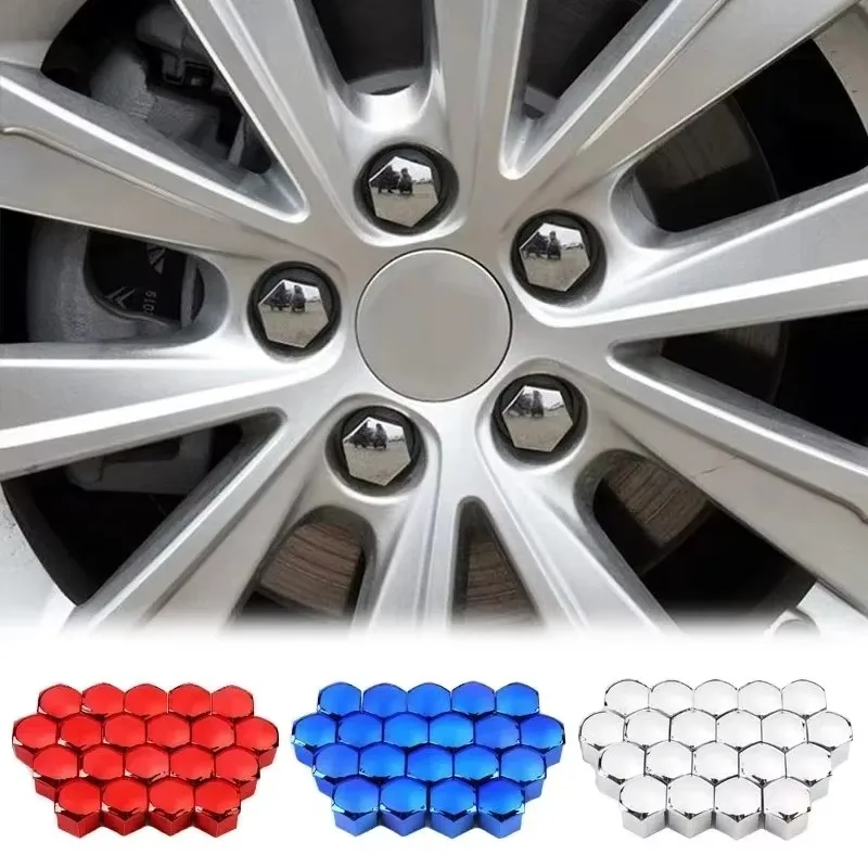 20/40PCS 21/19/17mm Car Wheel Nut Caps Protection Covers Caps Anti-Rust Auto Hub Screw Cover Car Tyre Nut Bolt Exterior