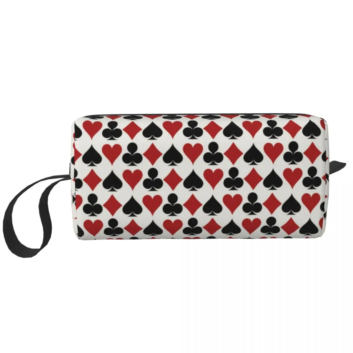 Poker Playing Card Symbols Travel Cosmetic Bag Heart Spade Diamond Club Makeup Toiletry Organizer Lady Beauty Storage Dopp Kit