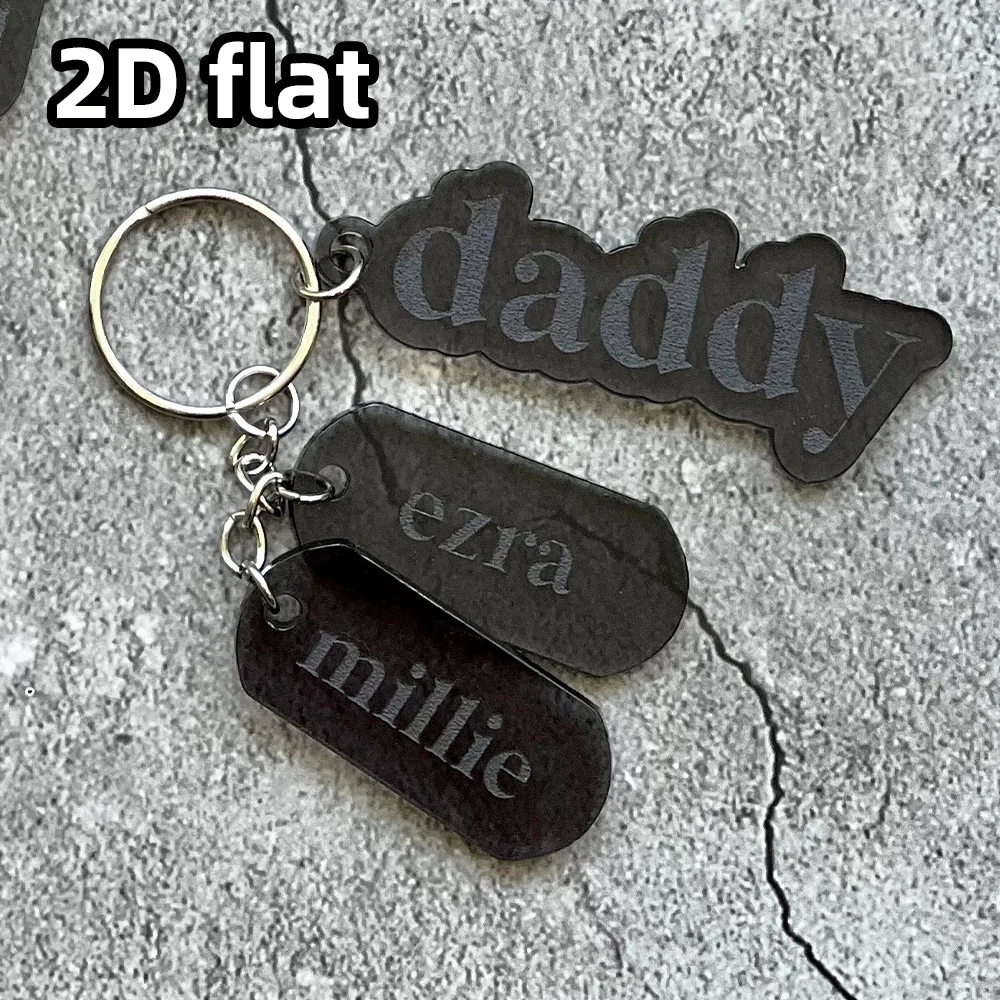 1 шт. изготовленный на заказ акриловый брелок для ключей Daddy Dada |   Персонализированная подвеска-сумка для подгузников с детскими именами |   Подарок на одну предмету ко Дню отца