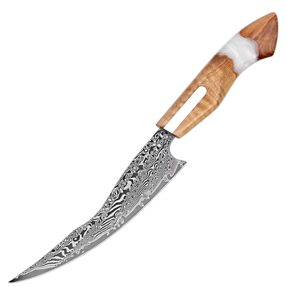 

6 Inch Damascus Steel Fillet Knife, Pro Japanese Kitchen Boning Knife, Sharp Fish Knife with Ergonomic Premium Handle New Style