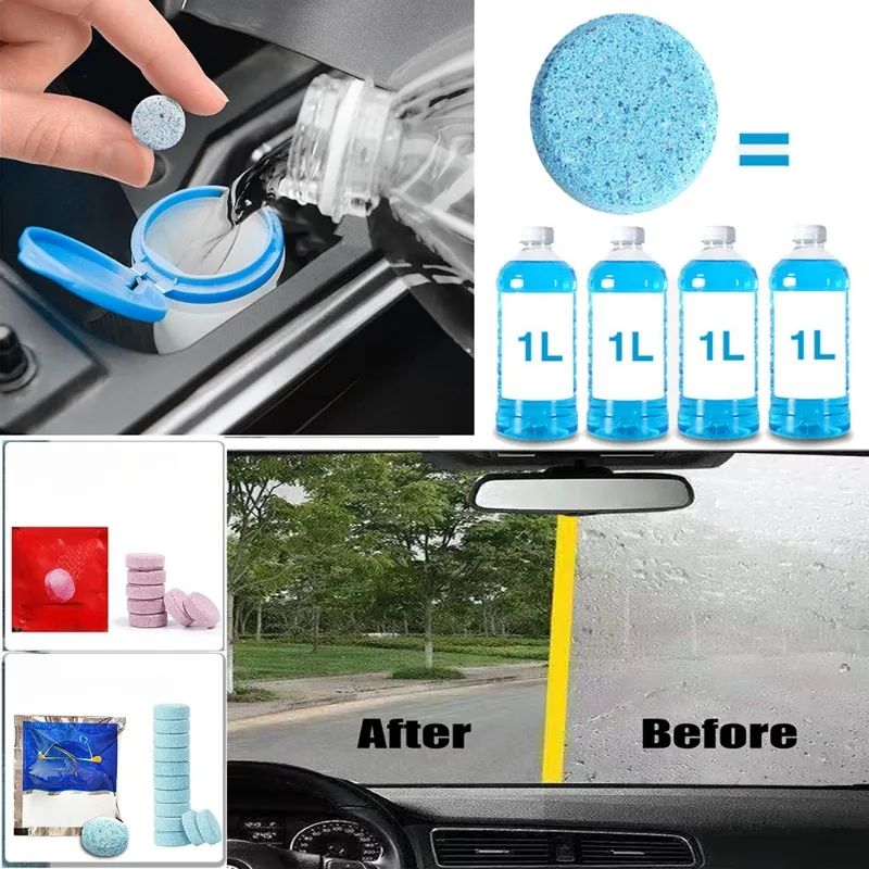 Windshield Solid cleaner Car windshield wiper effervescent cleaner Spray cleaner Auto parts