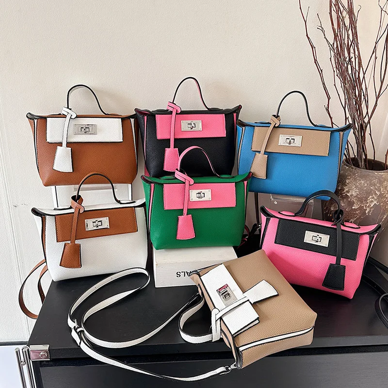 حقيبة يد جديدة لعام 2024 حقيبة نسائية حقيبة تجارة خارجية موضة كيلي حقيبة يد نسائية حقيبة كتف متقاطعة للجسم