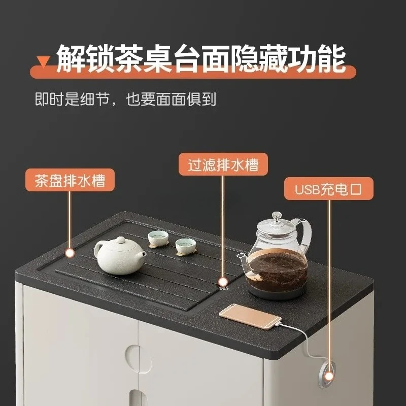 طاولة شاي متحركة من Wujinshi، طاولة جانبية صغيرة للشقة، طاولة قهوة متعددة الوظائف #5