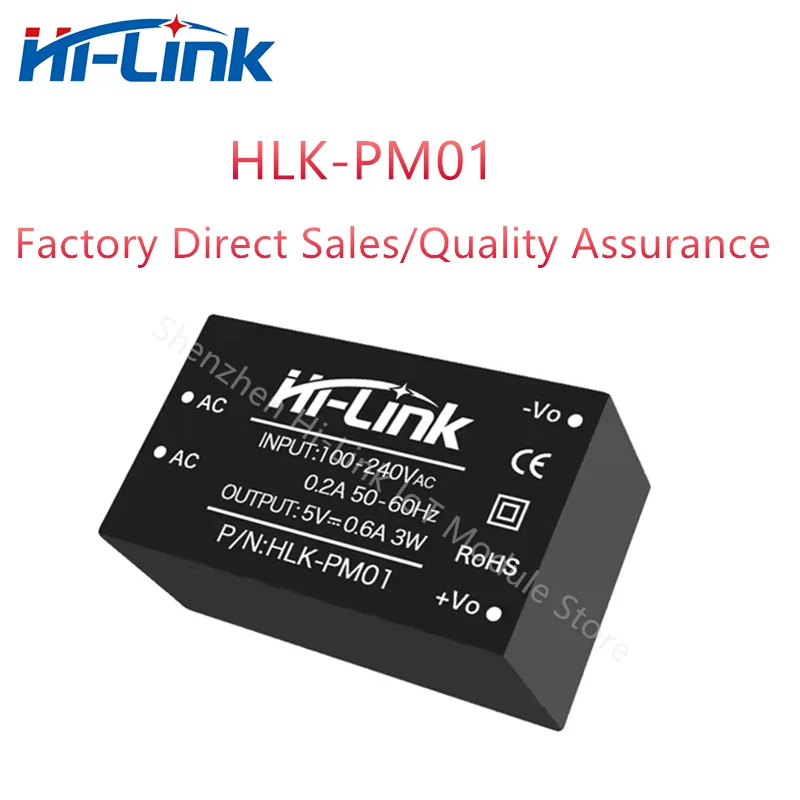 

Free Shipping 220V To 5V AC DC Power Supply HLK-PM01 10pcs/lot Isolated Mini Size High Efficiency Step Down Converter