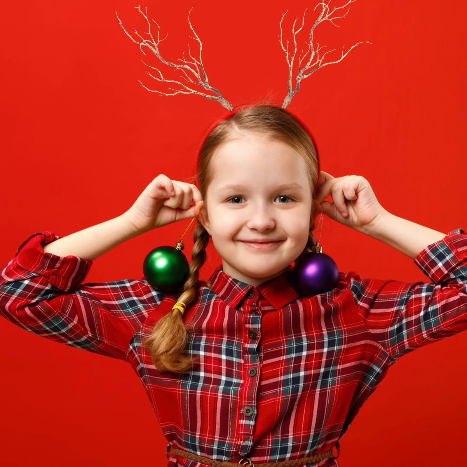 

3Pcs Artificial Dried Branches Plastic Fake Tree Branches Antler Horn Shape Decorative Branch for Wedding Celebration Festival