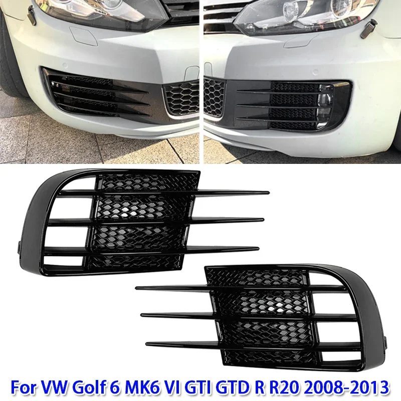 

2 шт., передний противотуманный бампер для VW Golf 6 MK6 VI GTI GTD R R20 2008-2013