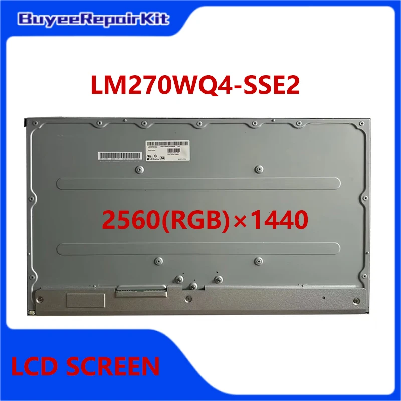 Original 27INCH LM270WQ4-SSE2 LCD Screen Panel 92 Pins 2560(RGB)×1440 Quad-HD 108PPI Non-touch Monitor