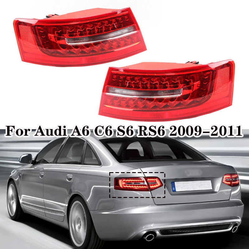 

For Audi A6 C6 S6 Quattro RS6 Saloon Sedan 2009-2011 4F5945095J 4F5945096J LED Car Turn Signal Brake LampTail Light Assembly