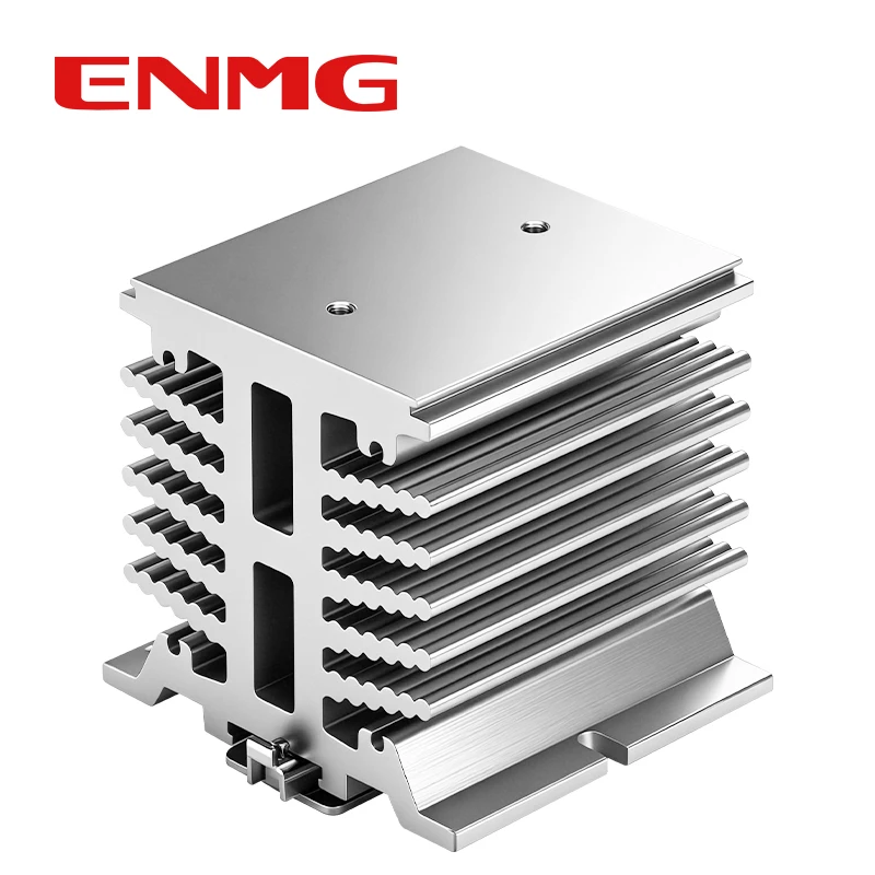ENMG SSR High Power Solid State Relay Heat Sink High Thermal Conductivity Single Phase Radiator Aluminum Alloy DIN Rail Mount