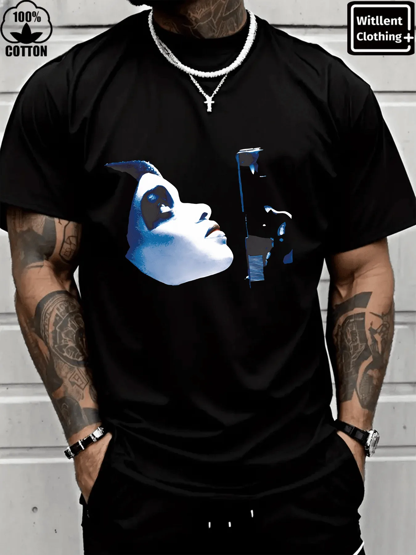 Witllent Men's 100% Cotton Dead PresidentsGangster Movie T-Shirt, Men's Christmas 220g HeavyCotton T-Shirt(1 PC)