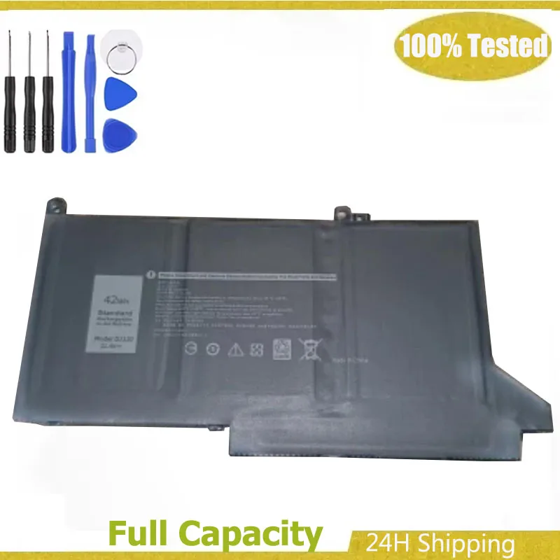 DJ1J0 42Wh Laptop Battery for Dell Latitude 12 7280 7290 E7280 E7290 13 7380 7390 E7380 E7390 14 7480 7490 E7480 E7490 Series