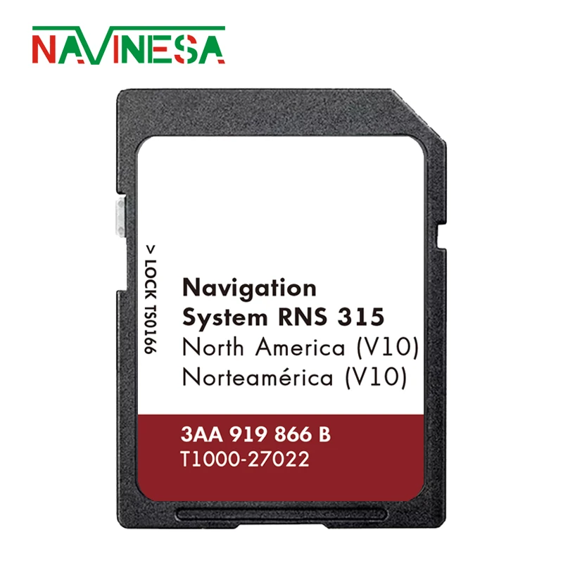 RNS 315 V10 Upgrade Canada USA Mexico maps for VW Beetle GTI CC EOS Golf Jetta Passat Tiguan Car 8GB SD Card Navigation