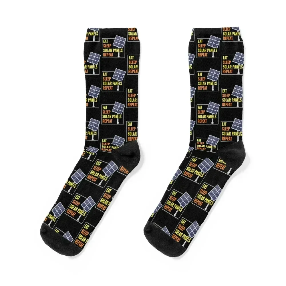 

Eat Sleep Solar Panels Photovoltaic Sun Socks winter thermal Stockings cotton Socks Girl Men's