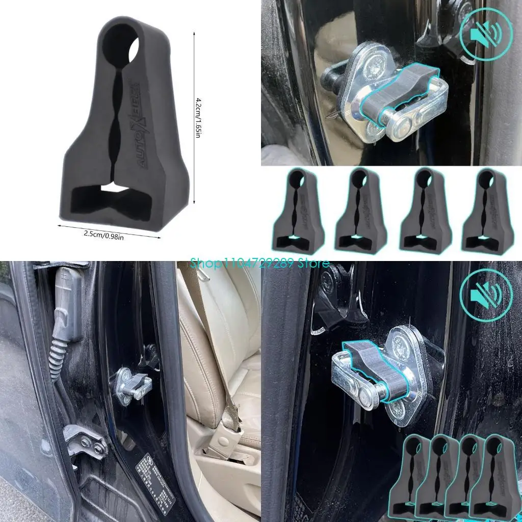 D8KE Noise Isolating Pad set Car Door Lock Noise Absorption Pad Soundproofing Pad set