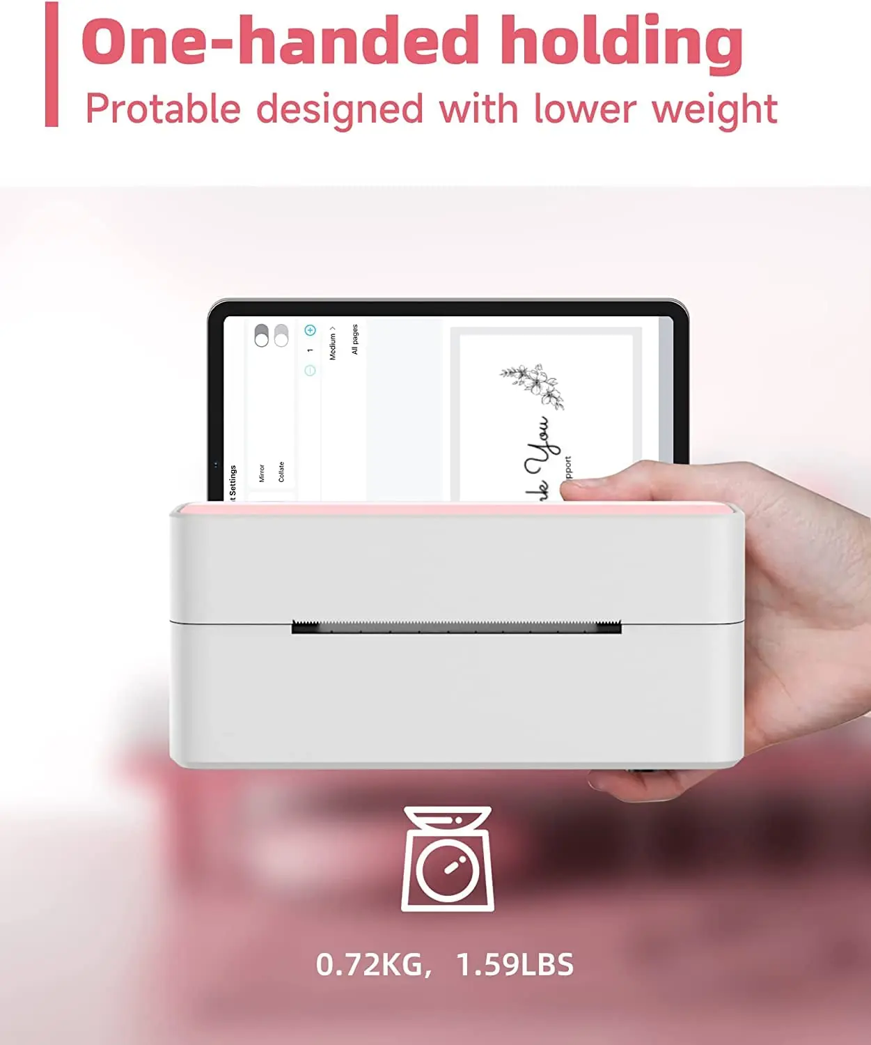 Phomemo PM-241 Bluetooth Thermal Label Printer 118mm Wireless Shipping Label Printer Compatible with iPhone Android Mac Windows