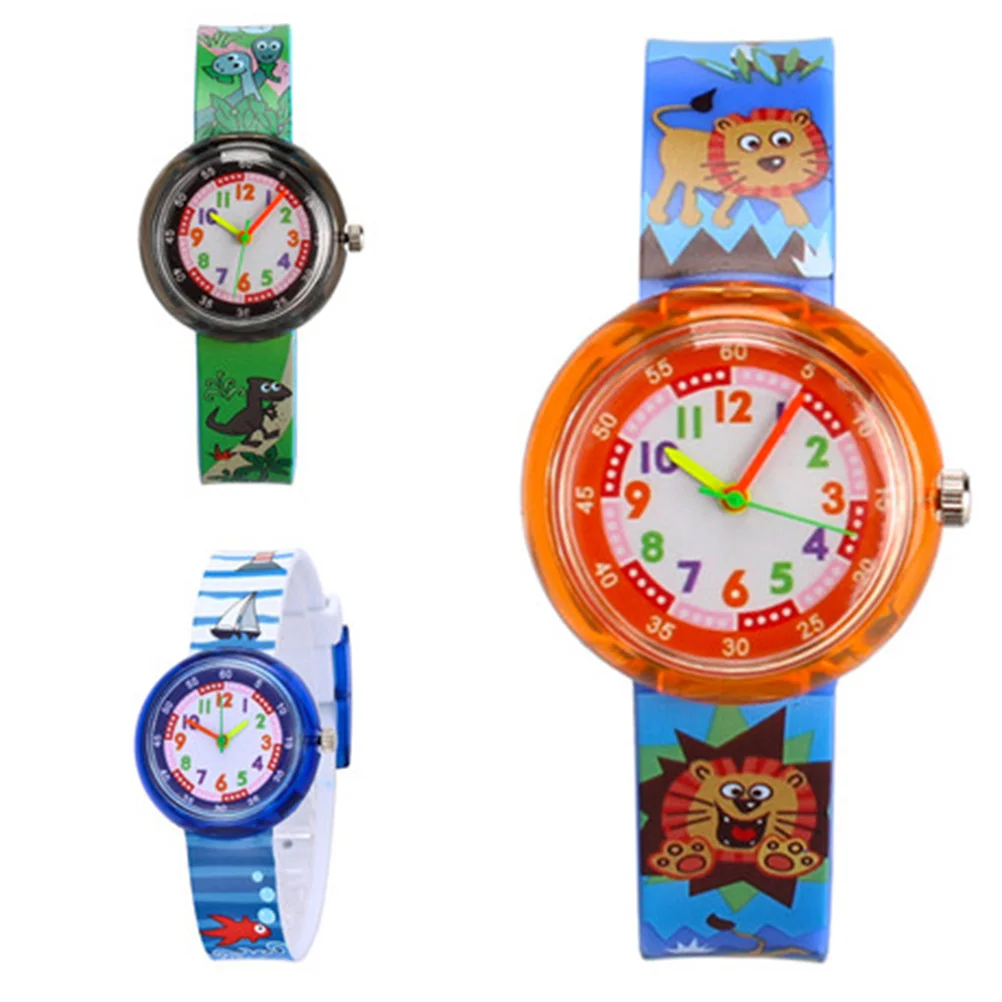 

Lovely Kids Watch with Sailboat Theme Premium Material Comfortable Strap Stylish Cartoon Design for Young Students