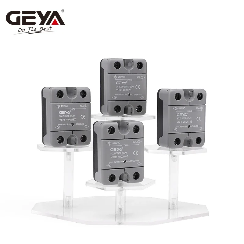 Geya Vsr8 Enkelfase Ssr Nul Kruising Type Dc Controle Ac 10da 25da 40da 60da 80da 100da 120da Real 24-480V Output