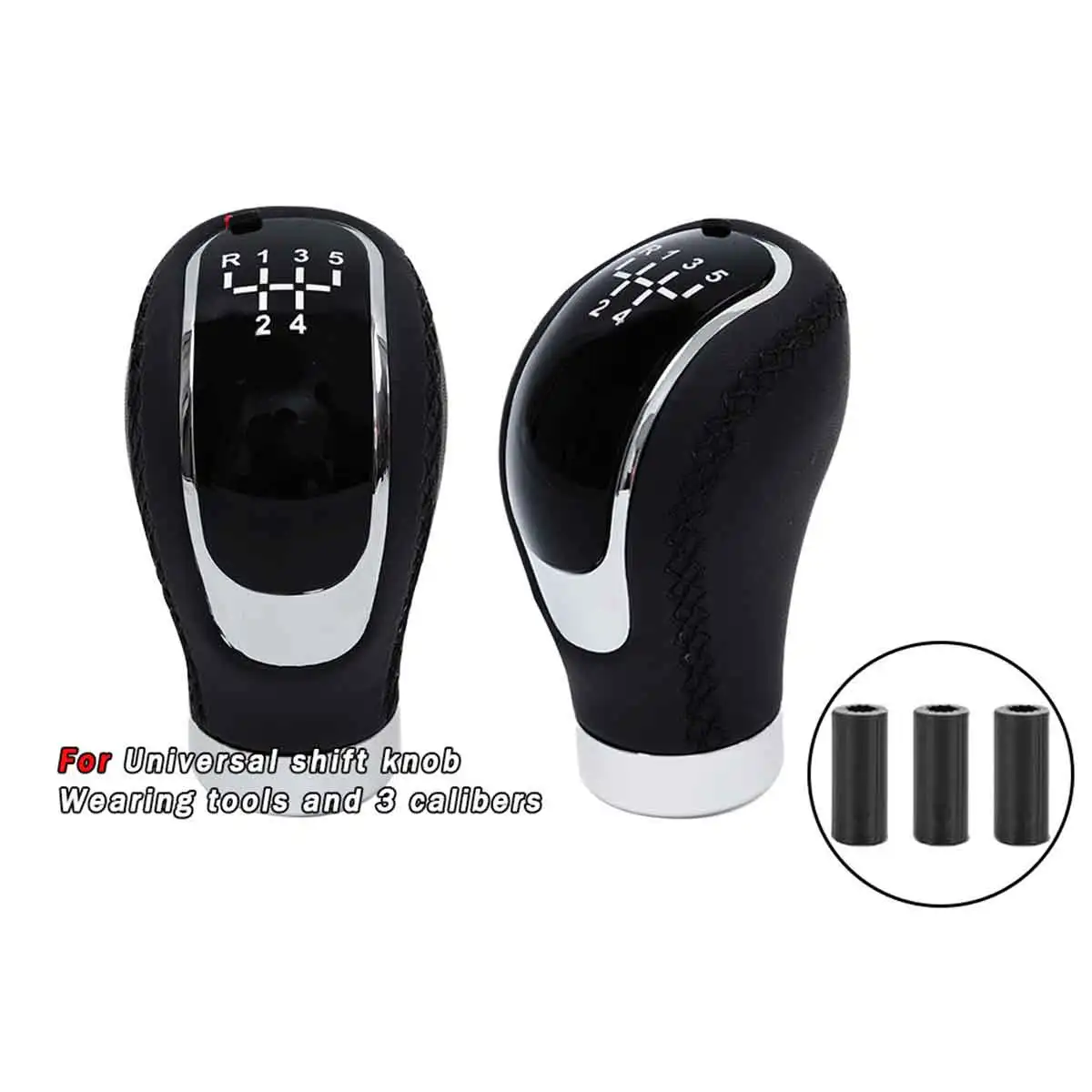 Car Leather Shift Knob 6 Speed ​​For Ford S-Max C-Max Kuga Galaxy Mondeo 4 Mk4 Transit Tourneo Auto Accessories